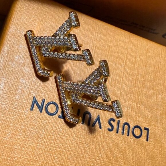 LV Iconic Earrings-Preowned in PRISTINE CONDITION! - Picture 2 of 5